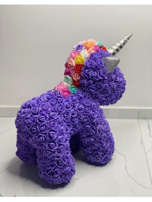 VIENARAGIS IŠ DIRBTINIŲ ROŽIŲ(VIOLETINIS)