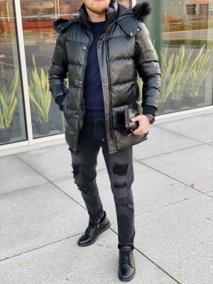 ILGA STRIUKĖ ODOS TIPO SU KAILIU