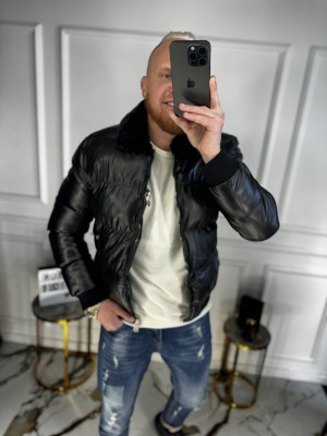 TRUMPA JUODA STRIUKĖ SU KAILIUKU