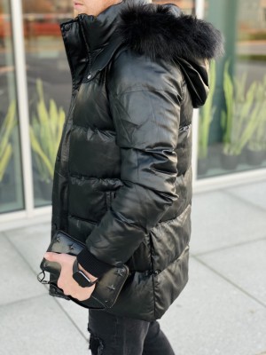 ILGA STRIUKĖ ODOS TIPO SU KAILIU