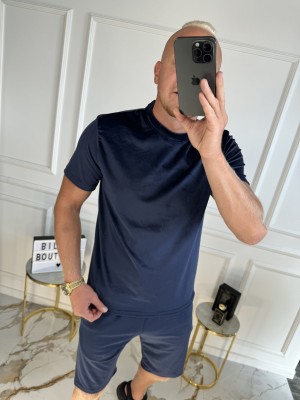 MĖLYNAS LIETUVIŠKAS VELIŪRINIS VASARINIS KOMPLEKTAS