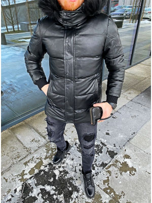 ILGA STRIUKĖ ODOS TIPO SU KAILIU