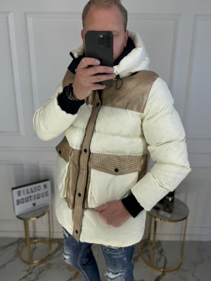 PUSILGĖ BALTA SU KREMINE STRIUKĖ