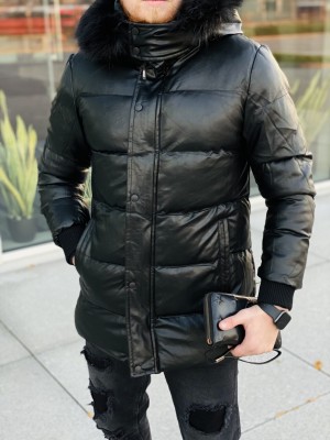 ILGA STRIUKĖ ODOS TIPO SU KAILIU