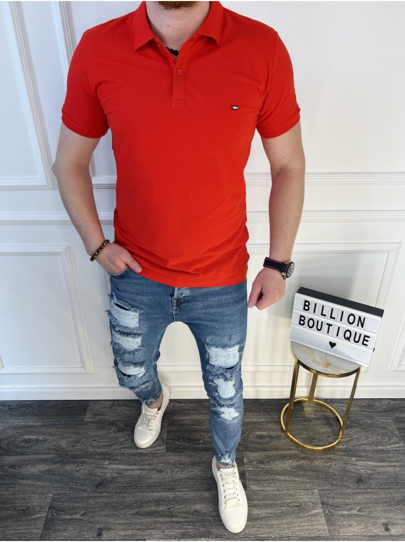 POLO RAUDONI MARŠKINĖLIAI