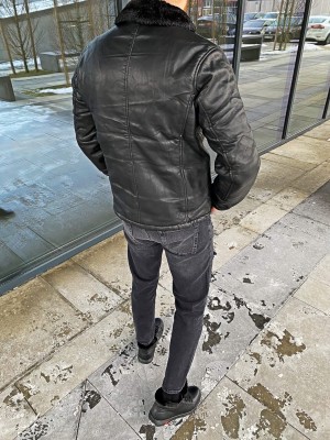 ECO ODOS ŽIEMINĖ-PAVASARINĖ KOŽA SU KAILIU