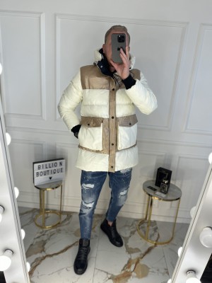 PUSILGĖ BALTA SU KREMINE STRIUKĖ