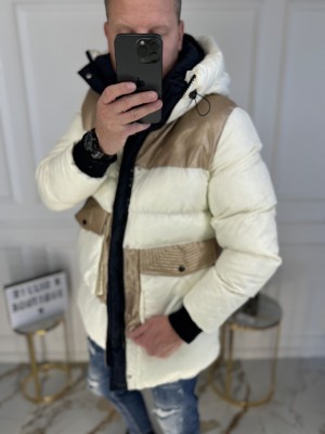 PUSILGĖ BALTA SU KREMINE STRIUKĖ