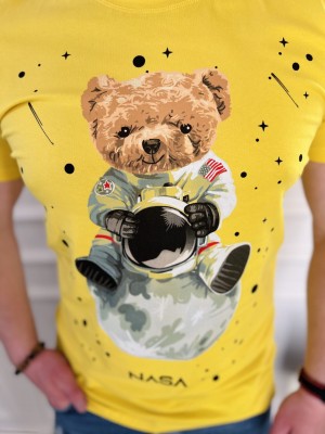 GELTONI NASA MARŠKINĖLIAI