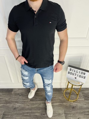 POLO JUODI MARŠKINĖLIAI