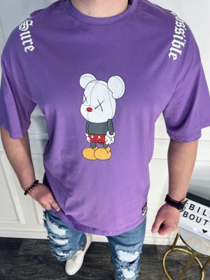 OVERSIZE VIOLETINIAI MARŠKINĖLIAI