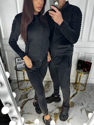 LIETUVIŠKI VELIŪRINIAI POROMS JUODI SPORTINIAI KOSTIUMAI